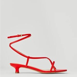 Ann Taylor Strappy Ankle Wrap Leather Sandals